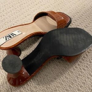 Zara Brown  Slipper Heels
